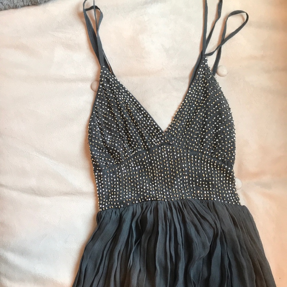Free People ‘Like A Diamond’ Graphite Dress SIZE 0 - Picture 2 of 6